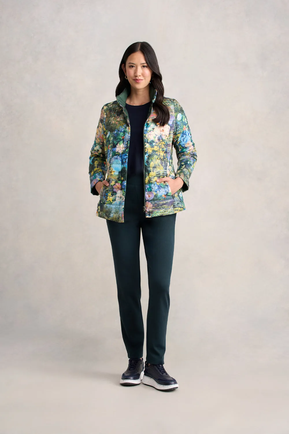 Landscape Puffer Jacket - Monet Garden