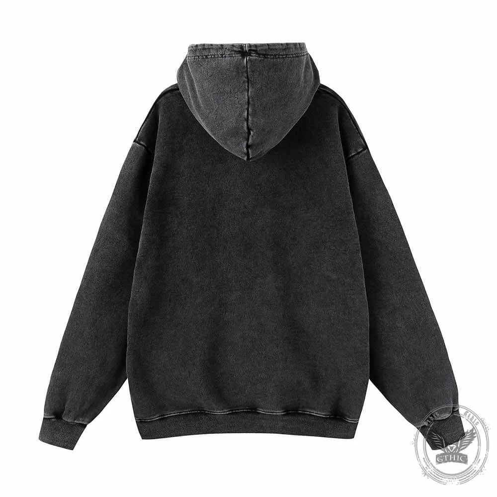 Life Behind Bars Skull Drive Motorcycle Print Hoodie