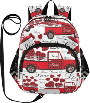 Love Truck and Heart Shape Little Kid Toddler Backpack Baby Boys Girls Kindergarten Pre School Bags Cute Cartoon Backpacks for children