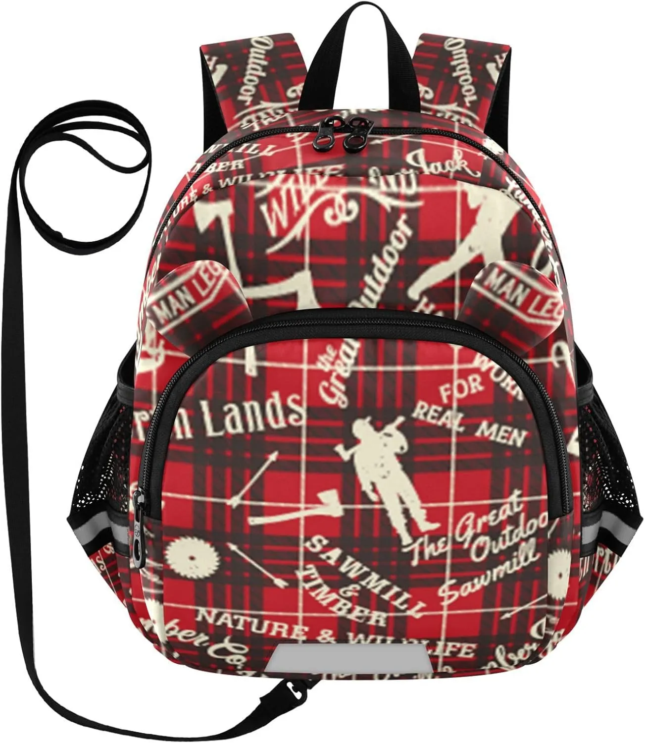Lumberjack and Woodsman Little Kid Toddler Backpack Baby Boys Girls Kindergarten Pre School Bags Cute Cartoon Backpacks for children