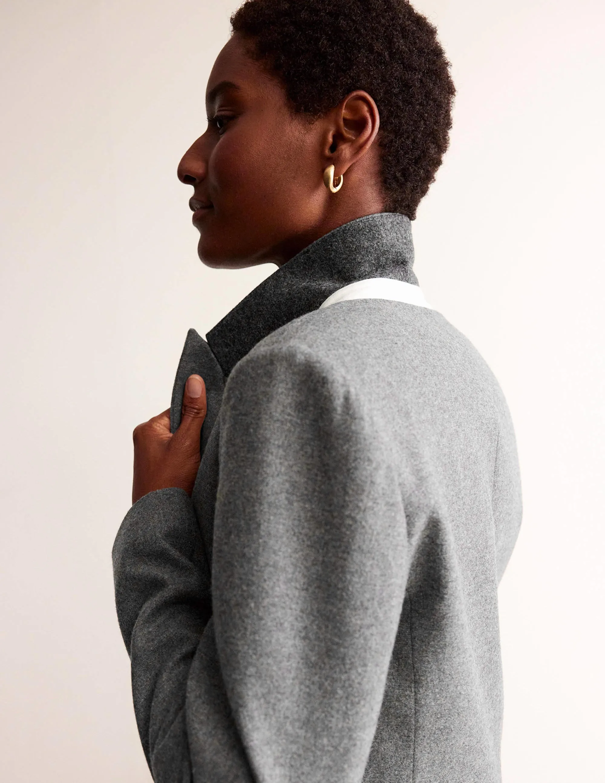 Marylebone Wool-Blend Blazer-Grey