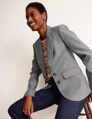 Marylebone Wool-Blend Blazer-Grey