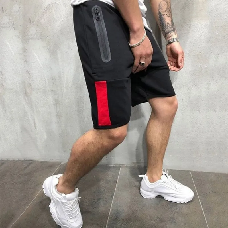 Men's Casual Zipper Splicing Short Pants