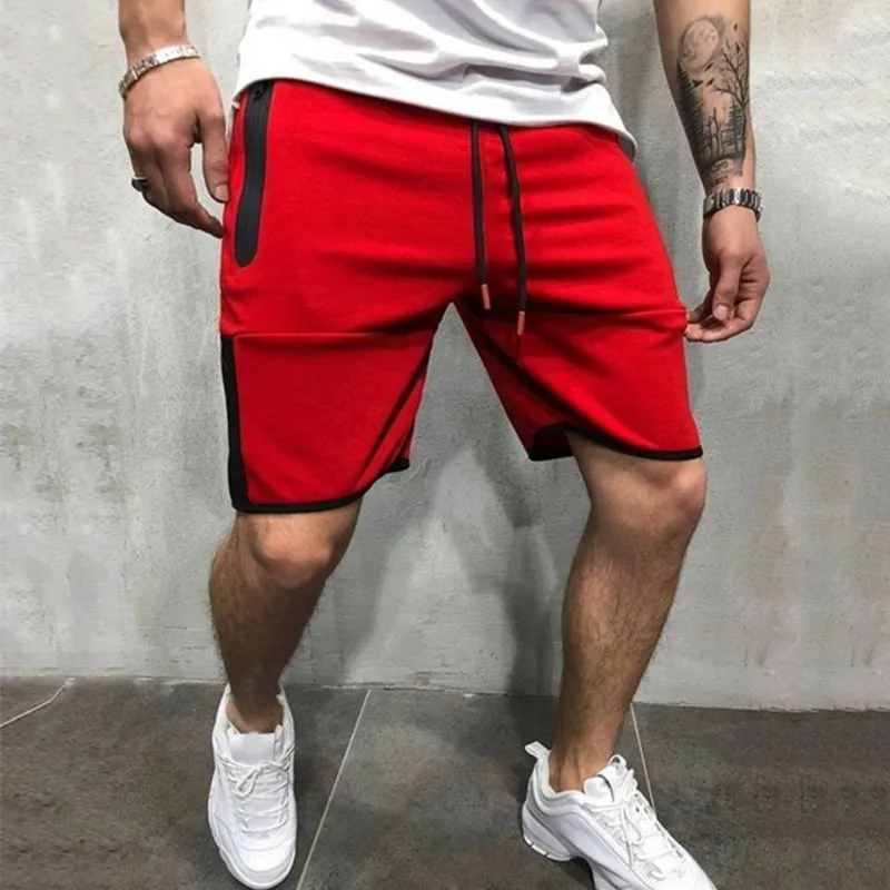 Men's Casual Zipper Splicing Short Pants