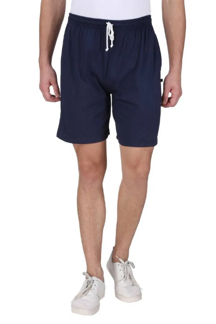 Men’s Cotton Long Shorts for All Fitness Activities. (NAVY BLUE).
