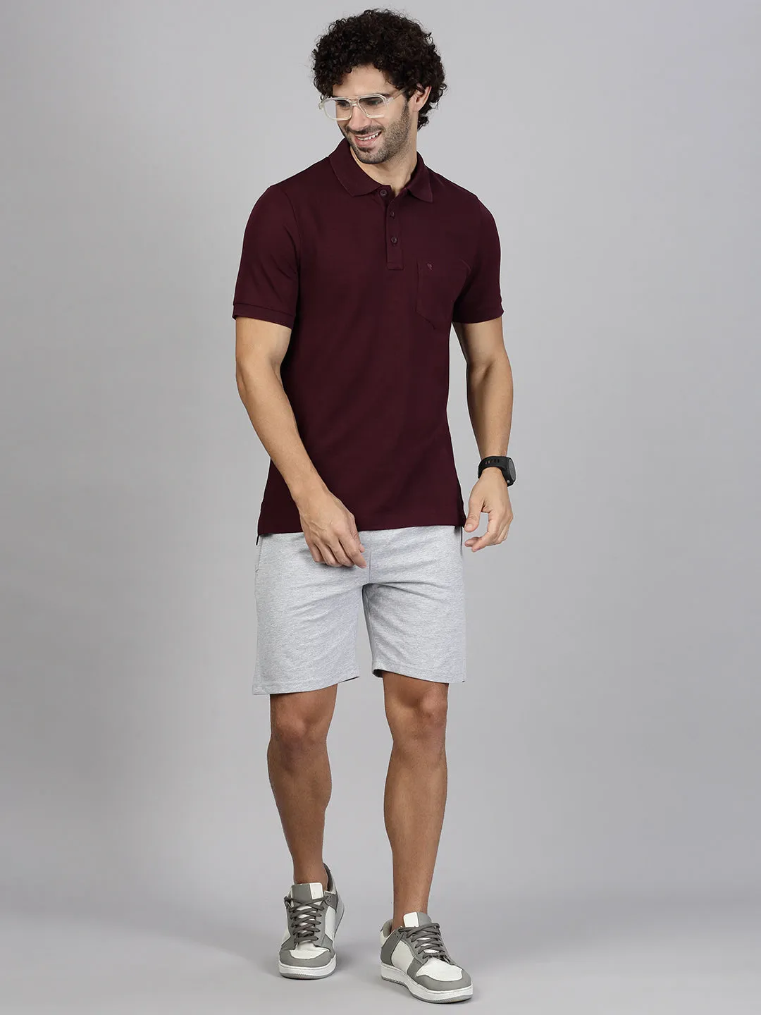 Mens Grey & Grape Expert Polo Tshirt Combos
