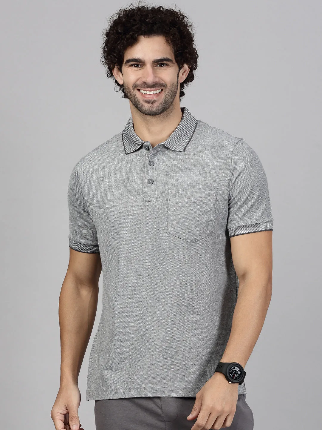 Mens Grey & Grape Expert Polo Tshirt Combos
