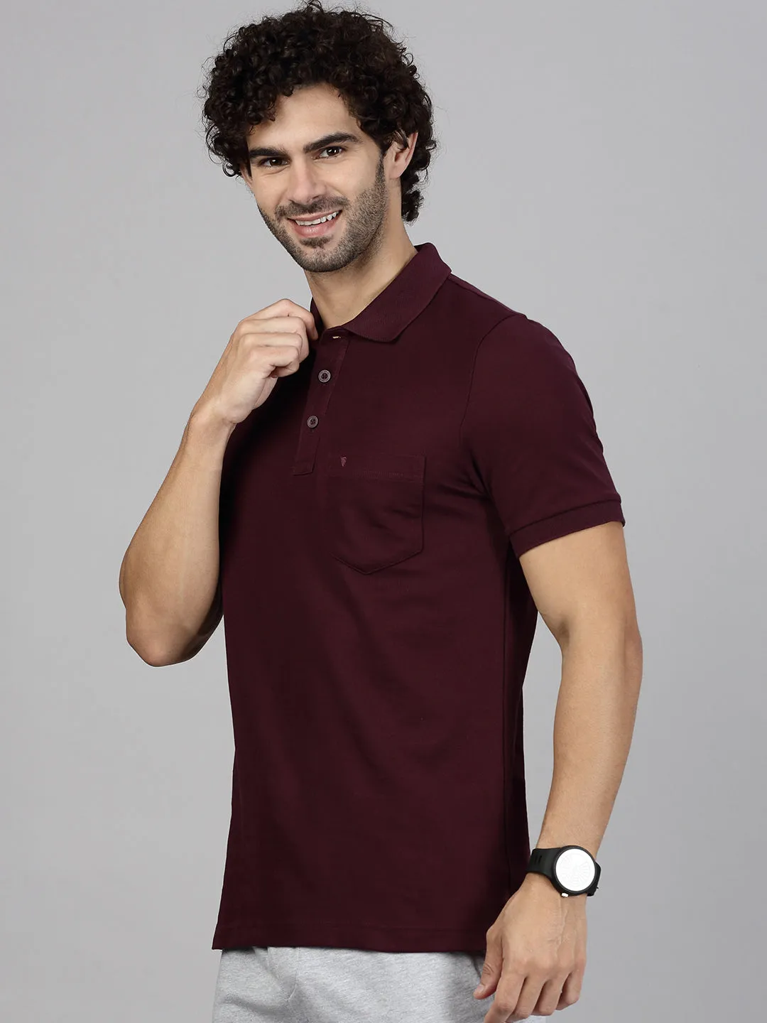 Mens Grey & Grape Expert Polo Tshirt Combos