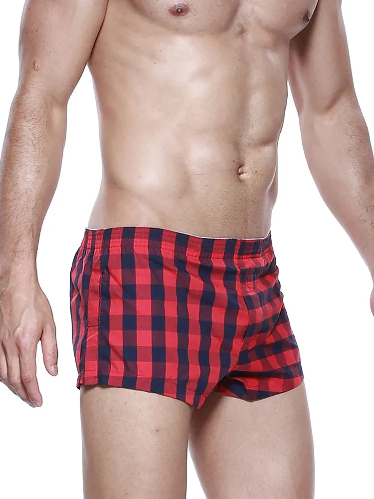 Mens Relaxed Woven Cotton Boxer Shorts
