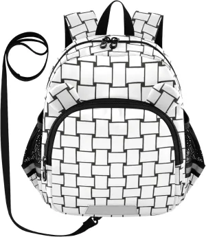 Mordern Black Line Little Kid Toddler Backpack Baby Boys Girls Kindergarten Pre School Bags Cute Cartoon Backpacks for children