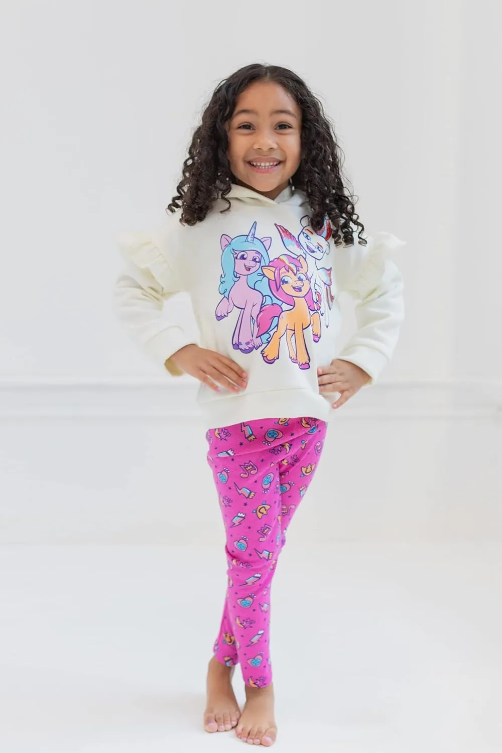 My Little Pony Zipp Storm Sunny Starscout Izzy Moonbow Girls Pullover Fleece Hoodie & Leggings Outfit Set Toddler to Big Kid
