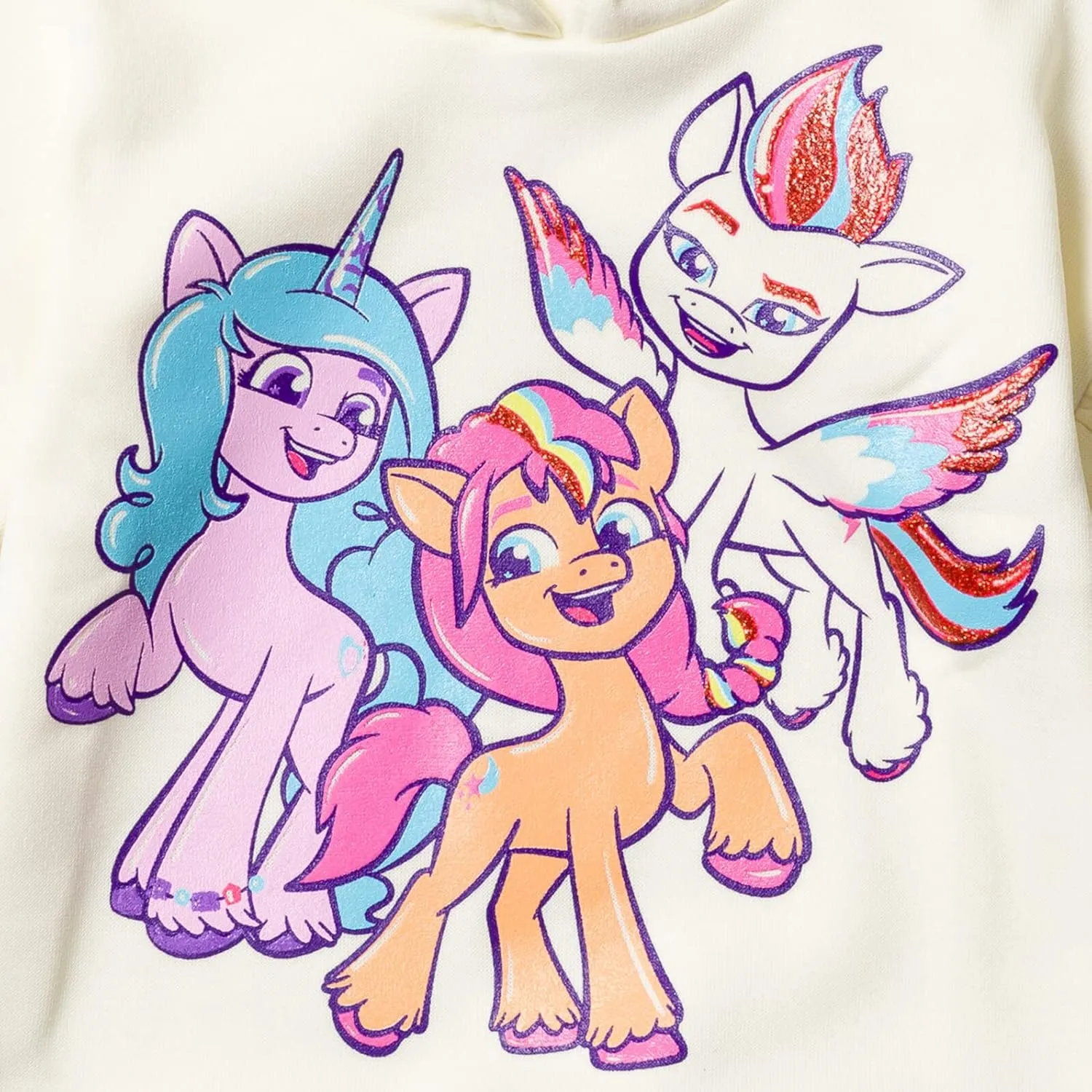 My Little Pony Zipp Storm Sunny Starscout Izzy Moonbow Girls Pullover Fleece Hoodie & Leggings Outfit Set Toddler to Big Kid