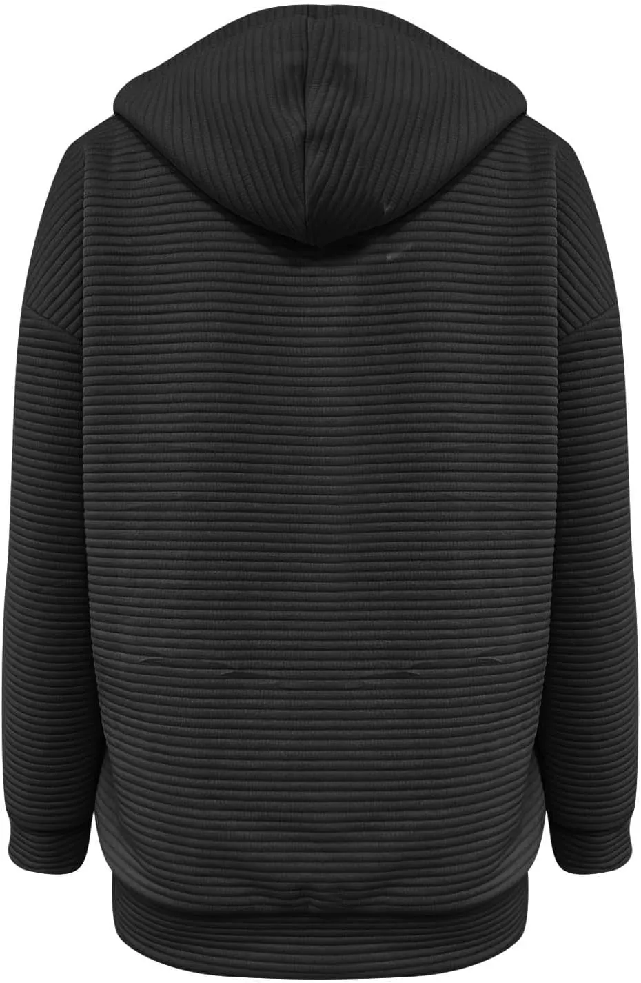 NaRHbrg Oversized Hoodies for Women Full Zip Up Long Sleeve Sweatshirts Casual Waffle Knit Drawstring Pullover Jackets Coat