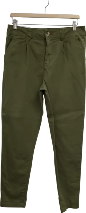 New Look Green Khaki Slim Stretch Cotton Chinos UK 12