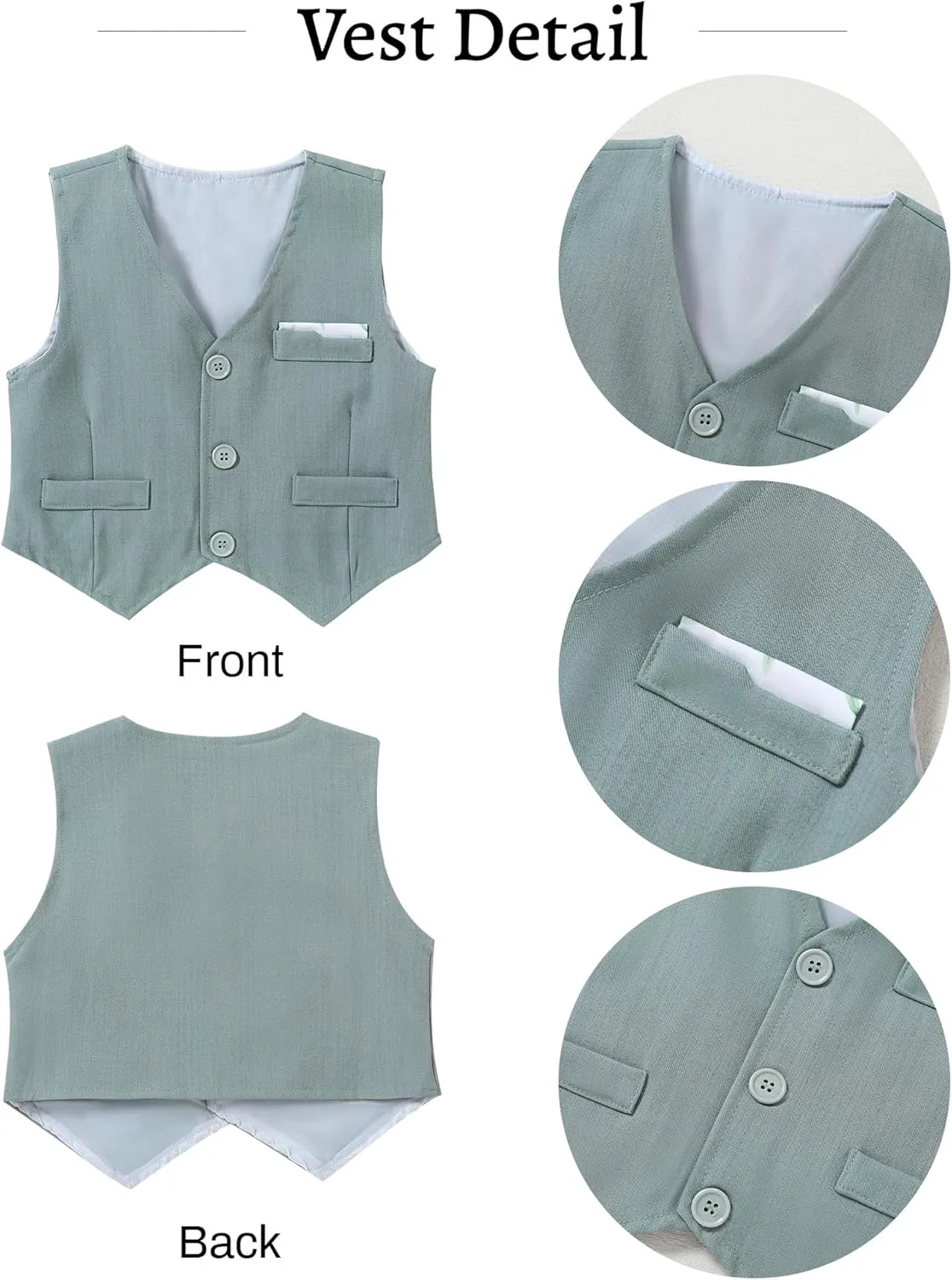 nilikastta Toddler Baby Boy Clothes Suit Gentleman Wedding Outfits Formal Dress Shirt/Bowtie/Vest/Suspender Pants 1-9years
