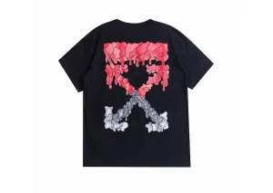 Off-White - Printed 'Graffiti' Black T-Shirt