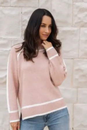 Oliver Wool Blend Jumper - Blush Pink