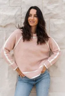 Oliver Wool Blend Jumper - Blush Pink