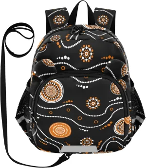 Orange Dotted Circles Little Kid Toddler Backpack Baby Boys Girls Kindergarten Pre School Bags Cute Cartoon Backpacks for children