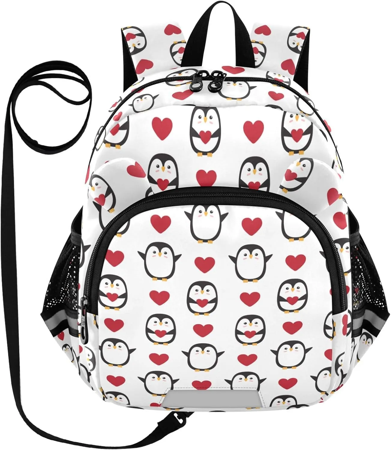 Penguin with Heart Little Kid Toddler Backpack Baby Boys Girls Kindergarten Pre School Bags Cute Cartoon Backpacks for children