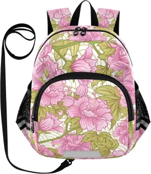 Peony in Japanese Style Little Kid Toddler Backpack Baby Boys Girls Kindergarten Pre School Bags Cute Cartoon Backpacks for children