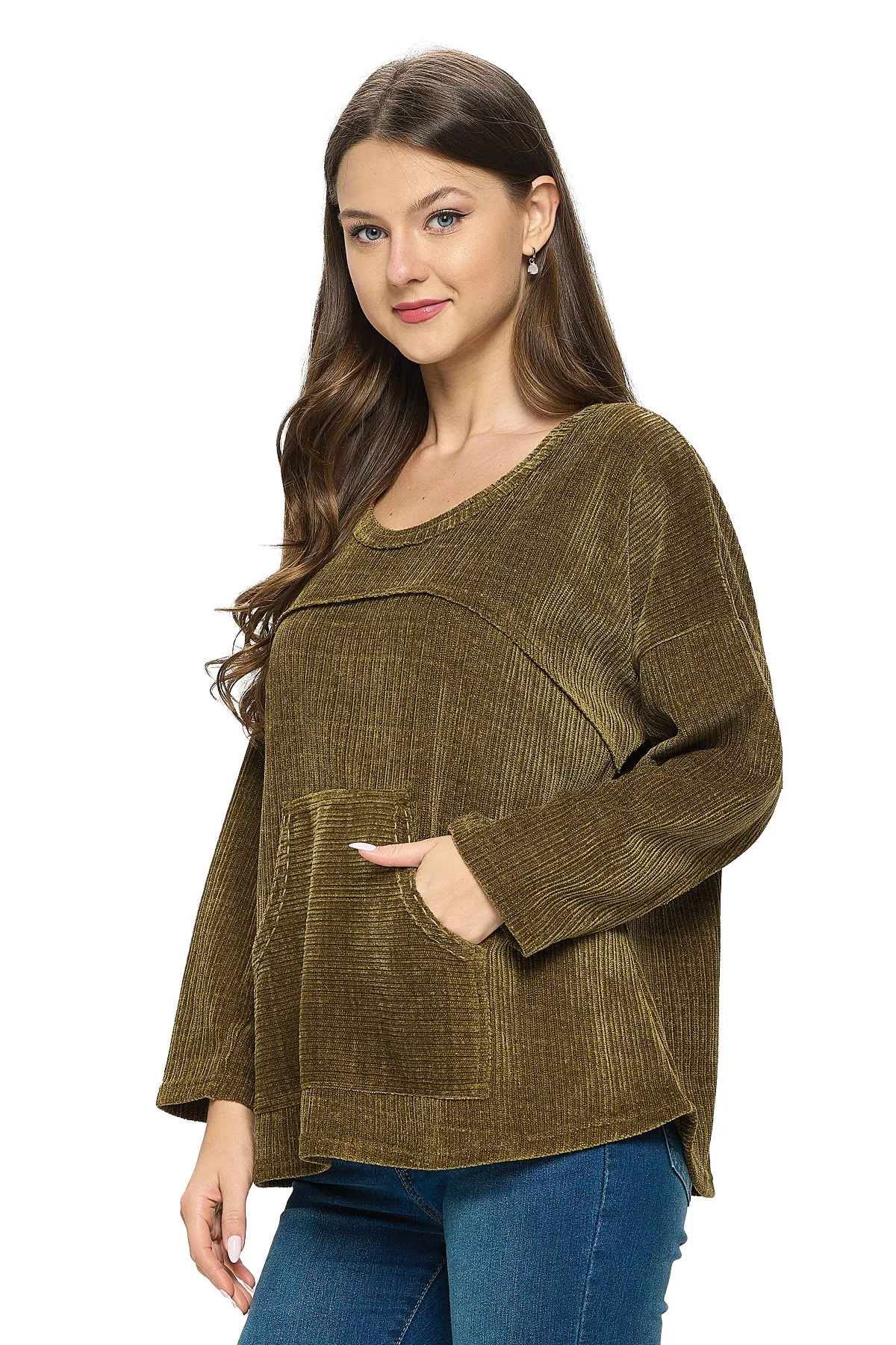 Pullover Casual Patchwork Oversized