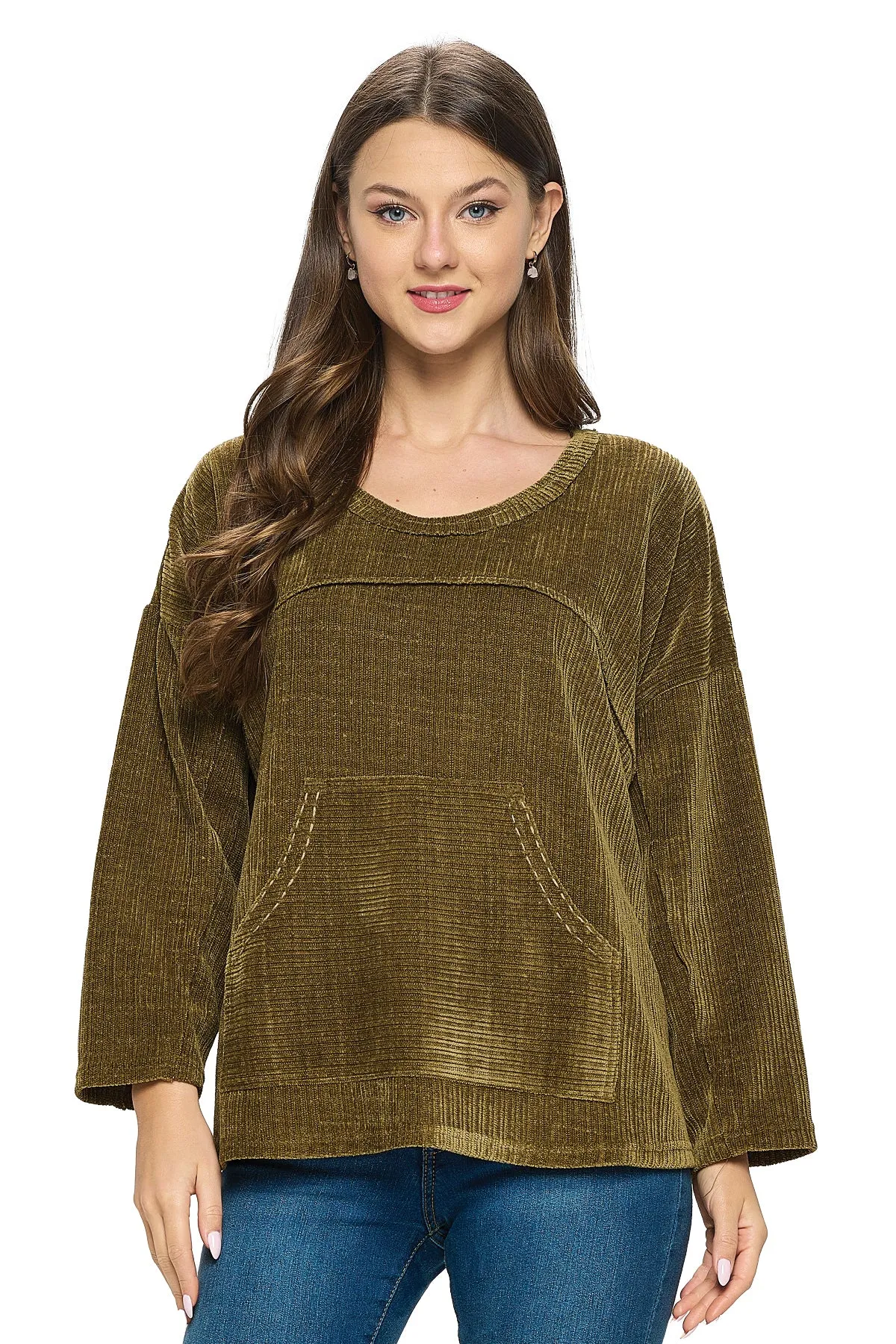 Pullover Casual Patchwork Oversized