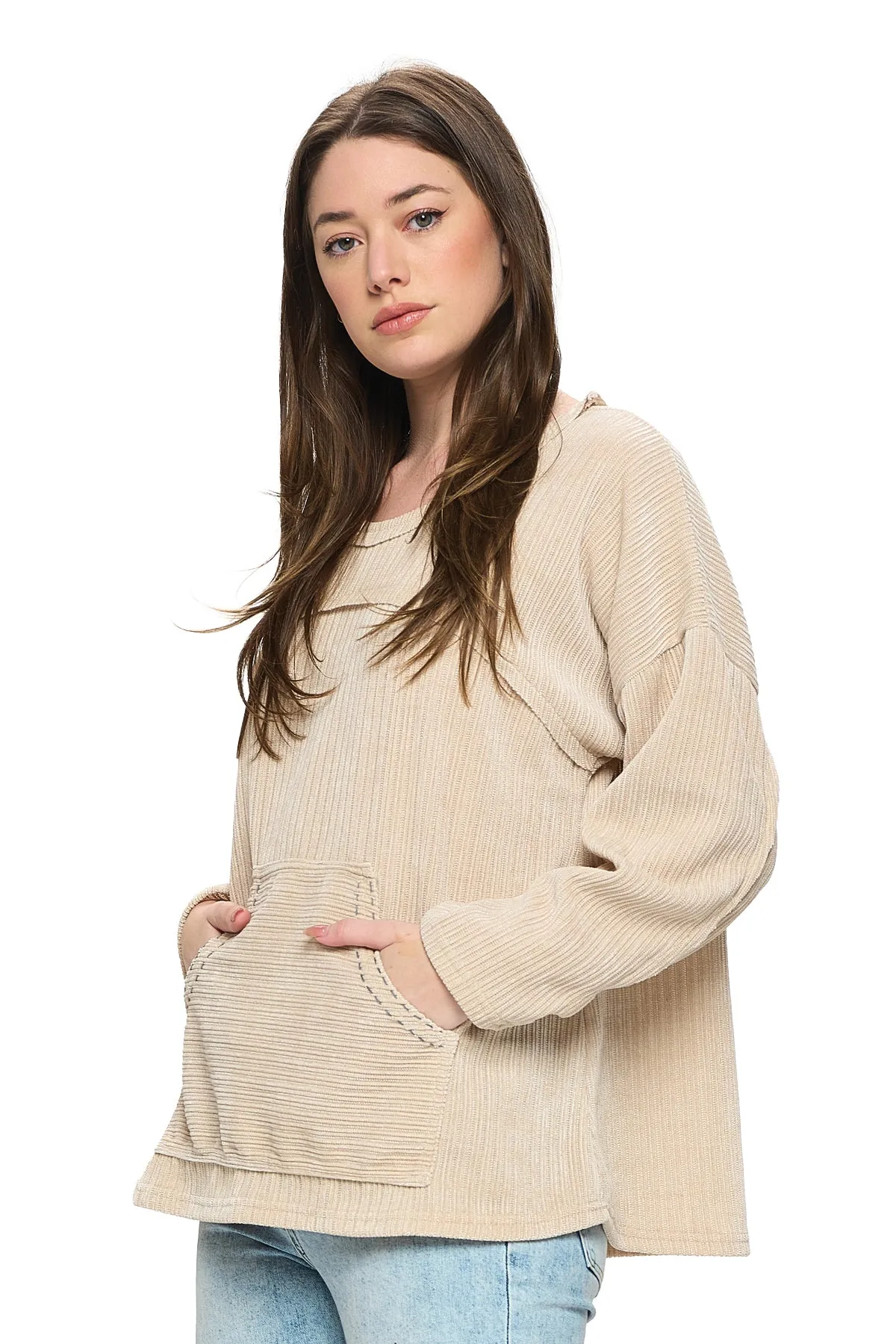 Pullover Casual Patchwork Oversized