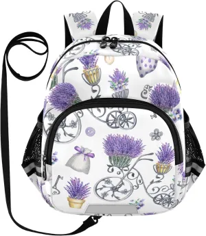 Purple Flower Little Kid Toddler Backpack Baby Boys Girls Kindergarten Pre School Bags Cute Cartoon Backpacks for children