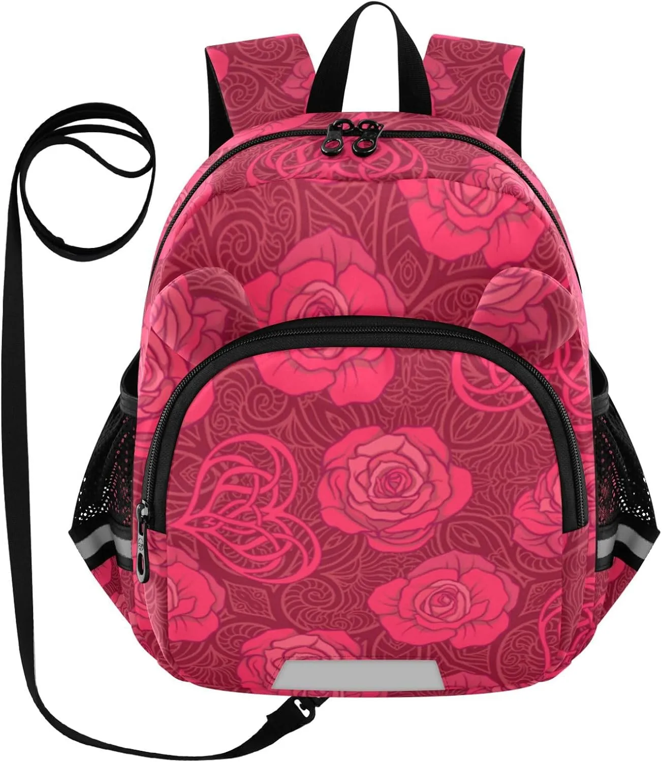Red Roses and Love Little Kid Toddler Backpack Baby Boys Girls Kindergarten Pre School Bags Cute Cartoon Backpacks for children