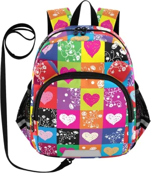 Red_yellow_blue Little Kid Toddler Backpack Baby Boys Girls Kindergarten Pre School Bags Cute Cartoon Backpacks for children