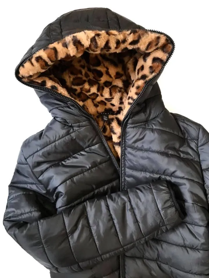 Reversible Faux Fur Puffer