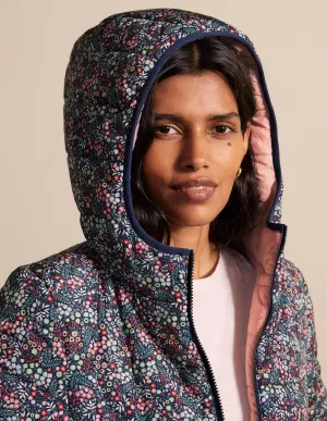 Reversible Puffer Jacket-Night Blue, Enchanting Forest