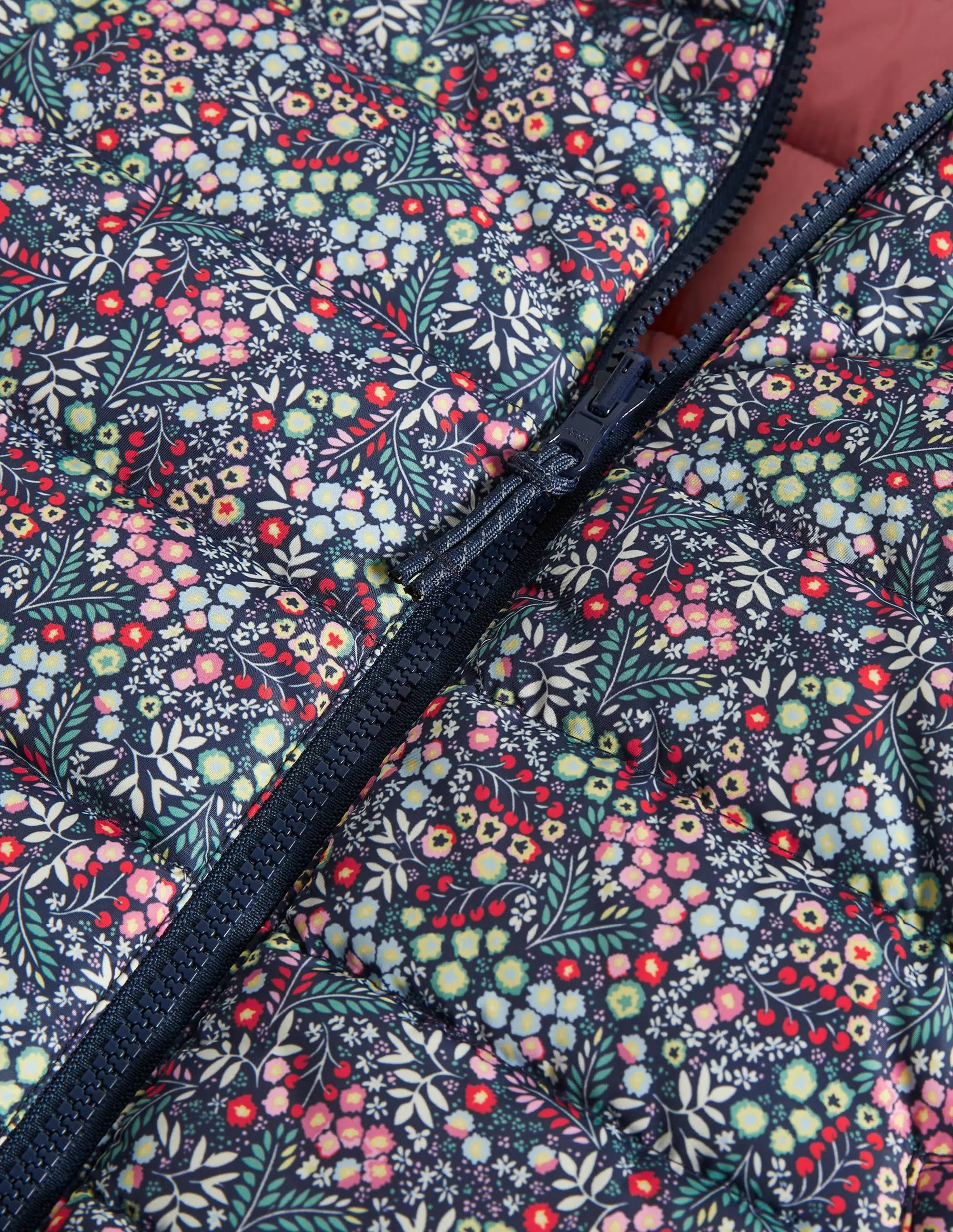 Reversible Puffer Jacket-Night Blue, Enchanting Forest