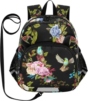 Roses Peony Wild Flowers Little Kid Toddler Backpack Baby Boys Girls Kindergarten Pre School Bags Cute Cartoon Backpacks for children