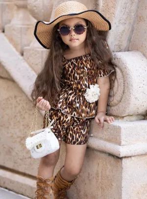 Safari Whispers Boho Shorts Set