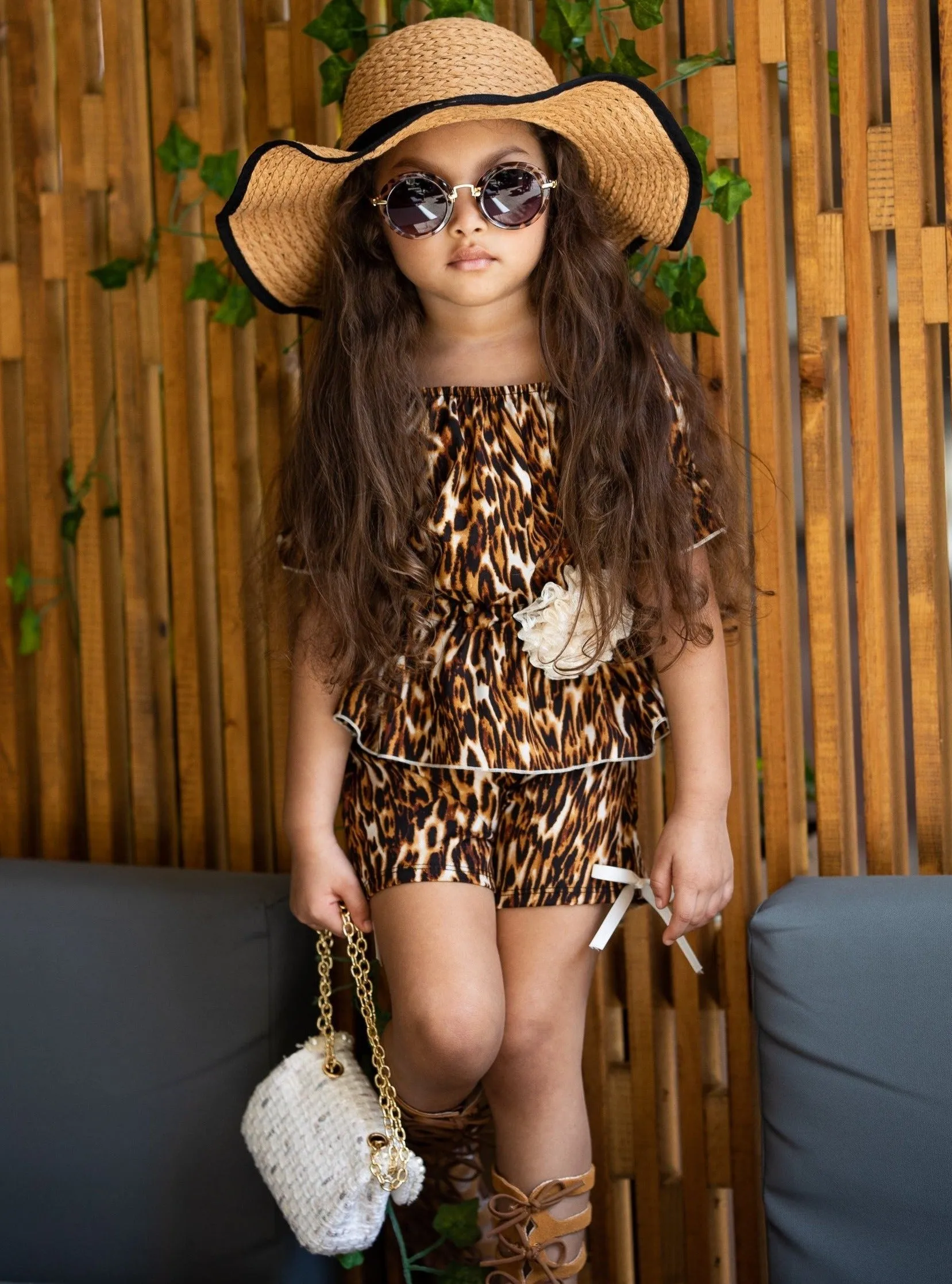 Safari Whispers Boho Shorts Set