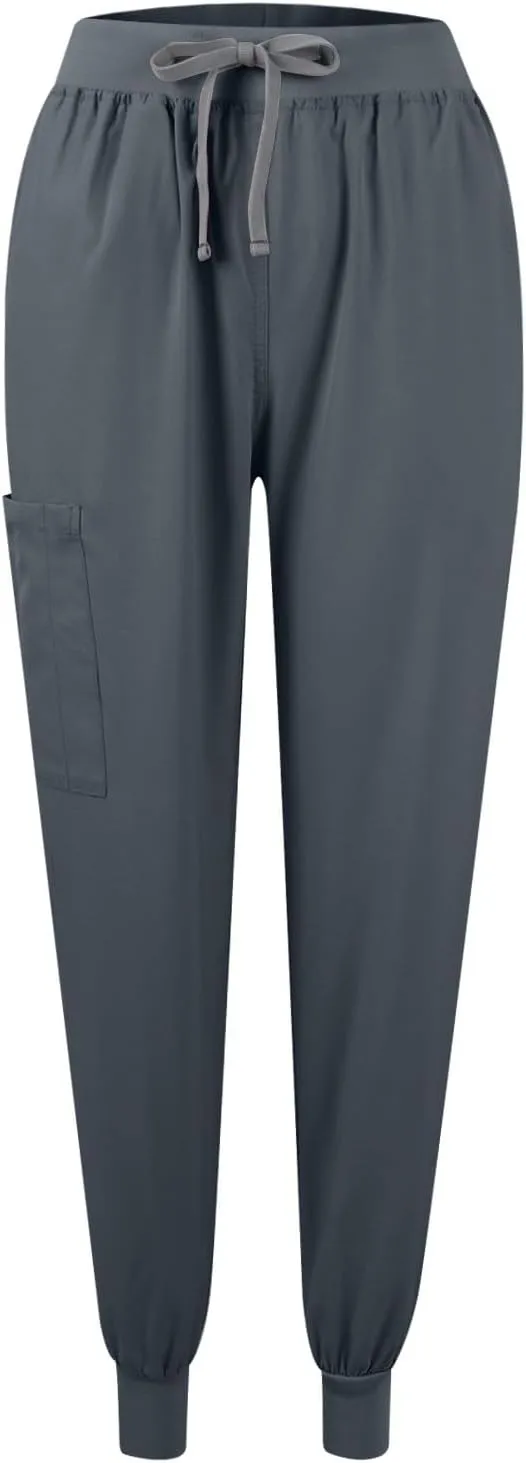 Scrub Sets for Woman 2025 Essential Jogger Scrub Set Nursing Uniform Stretch V-Neck Top & Drawstring Cargo Pants