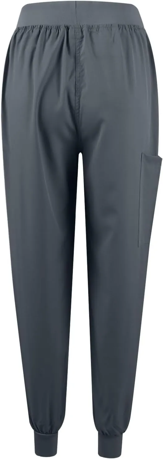 Scrub Sets for Woman 2025 Essential Jogger Scrub Set Nursing Uniform Stretch V-Neck Top & Drawstring Cargo Pants