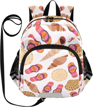 Shells and Flips Little Kid Toddler Backpack Baby Boys Girls Kindergarten Pre School Bags Cute Cartoon Backpacks for children