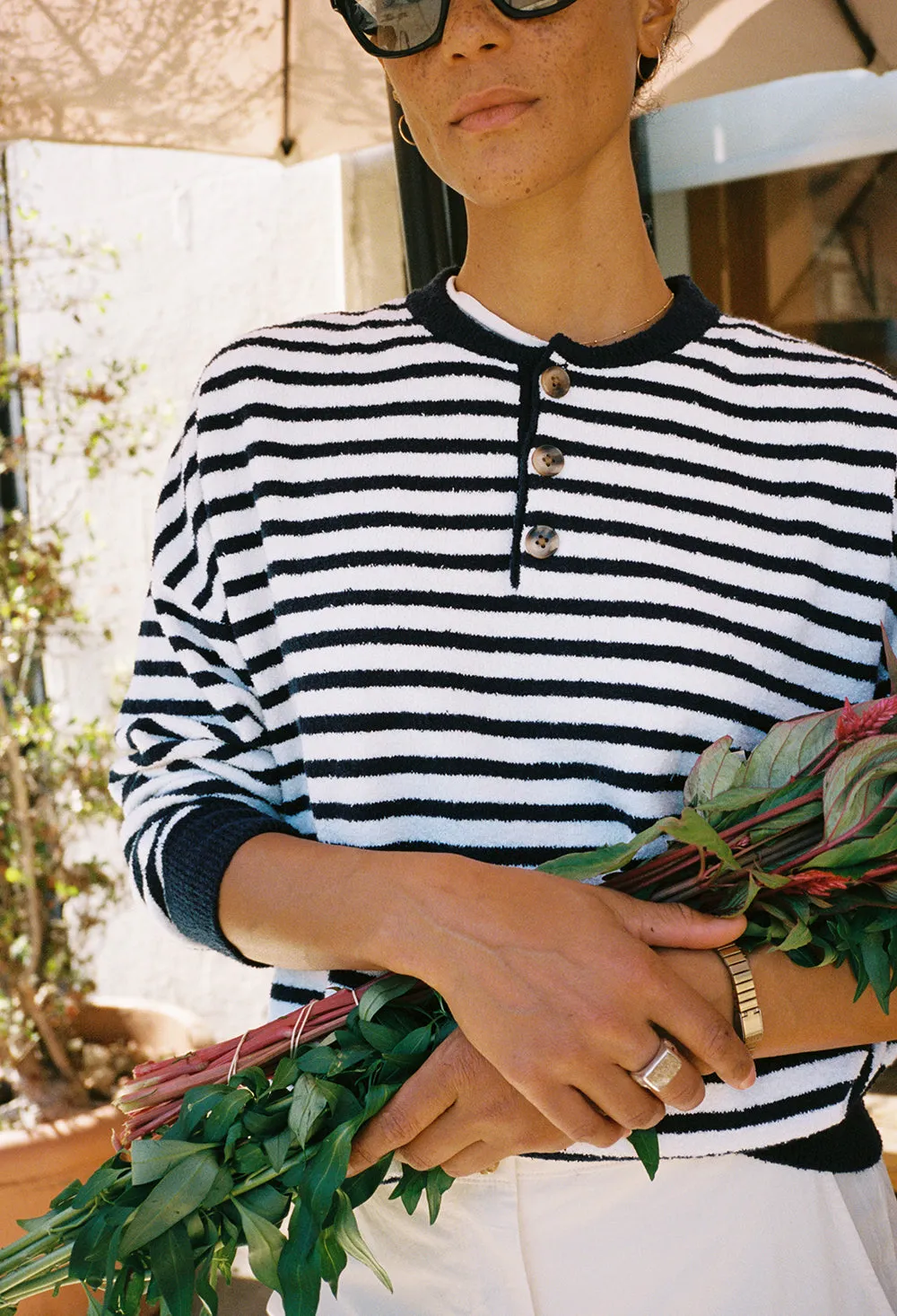 Sidonie Navy   White Stripe Pullover