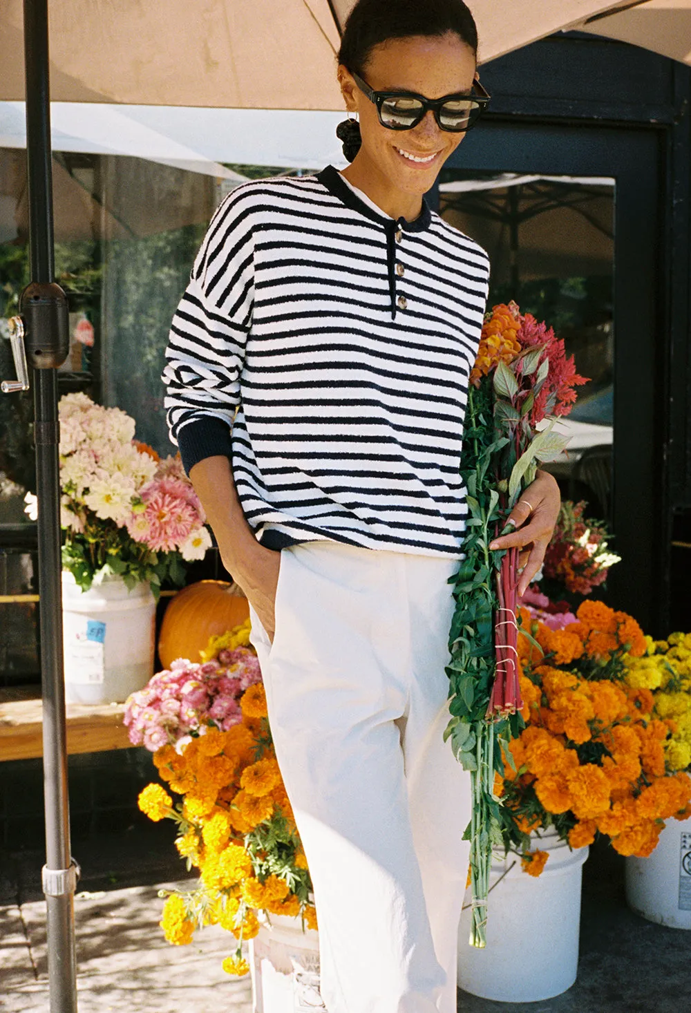 Sidonie Navy   White Stripe Pullover