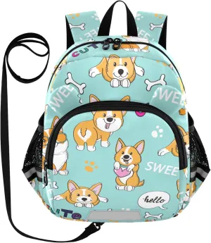 Smiling Dog Little Kid Toddler Backpack Baby Boys Girls Kindergarten Pre School Bags Cute Cartoon Backpacks for children