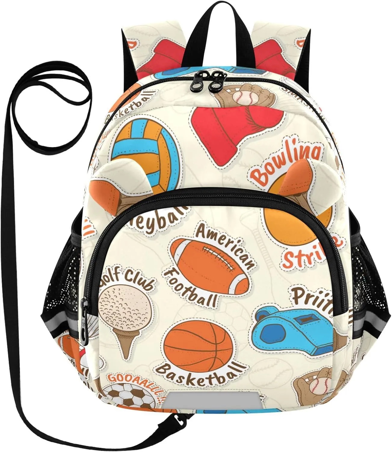 Sport Equipment Stickers Little Kid Toddler Backpack Baby Boys Girls Kindergarten Pre School Bags Cute Cartoon Backpacks for children