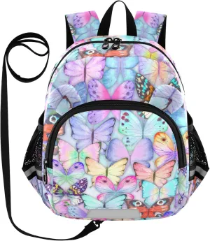 Spring Colorful Butterflies Little Kid Toddler Backpack Baby Boys Girls Kindergarten Pre School Bags Cute Cartoon Backpacks for children