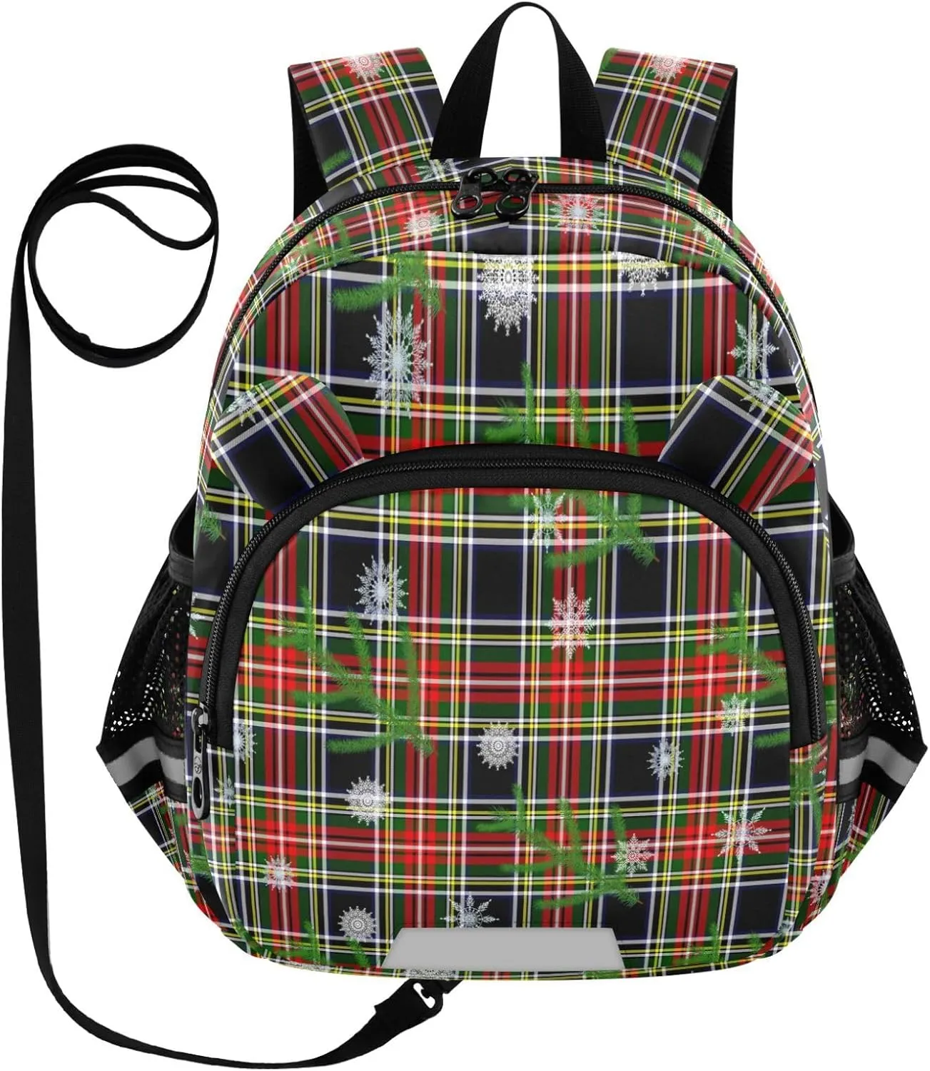 Stewart Black Tartan Snowflakes Little Kid Toddler Backpack Baby Boys Girls Kindergarten Pre School Bags Cute Cartoon Backpacks for children