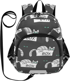 Striped Pet with A Mustache Little Kid Toddler Backpack Baby Boys Girls Kindergarten Pre School Bags Cute Cartoon Backpacks for children