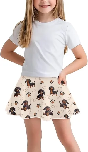 Summer Girls Athletic Skirts Built in Shorts with Pocket Skorts for School/Party 5-14 Years Old