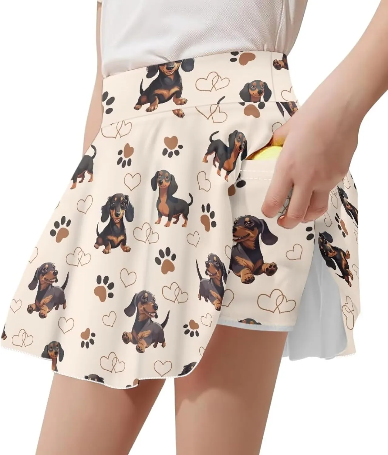 Summer Girls Athletic Skirts Built in Shorts with Pocket Skorts for School/Party 5-14 Years Old
