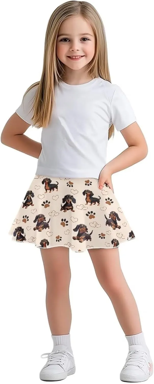 Summer Girls Athletic Skirts Built in Shorts with Pocket Skorts for School/Party 5-14 Years Old